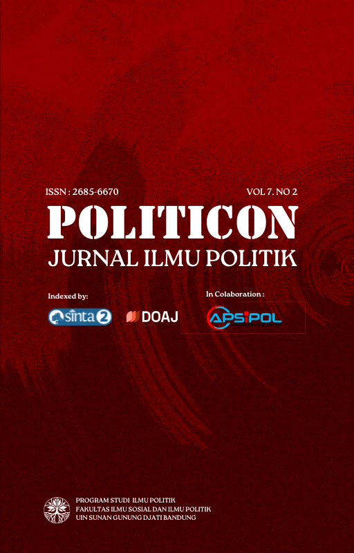 					View Vol. 7 No. 2 (2025): Politicon : Jurnal Ilmu Politik
				